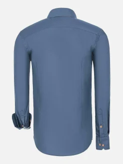 Wam Denim Overhemd Lange Mouwen<Ales Solid Structured Anthracite Overhemd Lange Mouw