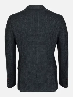 Wam Denim Colberts<Amalfi Glen Check Wide Lapel Navy Suit Colbert