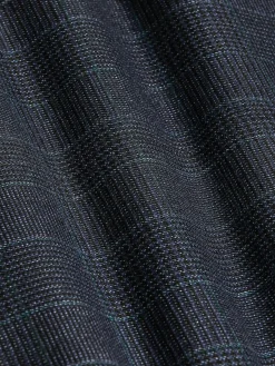 Wam Denim Amalfi Glen Check Wide Lapel Navy Suit Colbert| Colberts