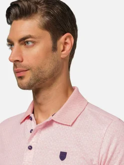 Wam Denim Aney Dynamic Texture Pink Polo| Polo'S