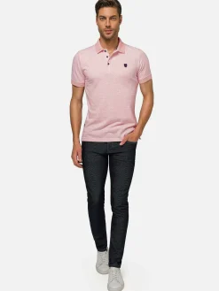 Wam Denim Aney Dynamic Texture Pink Polo| Polo'S