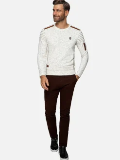 Wam Denim Anita Slim Fit Crew Neck Off-White Sweater| Sweaters