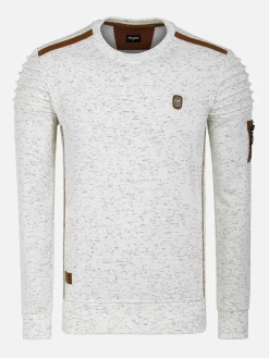 Wam Denim Anita Slim Fit Crew Neck Off-White Sweater| Sweaters