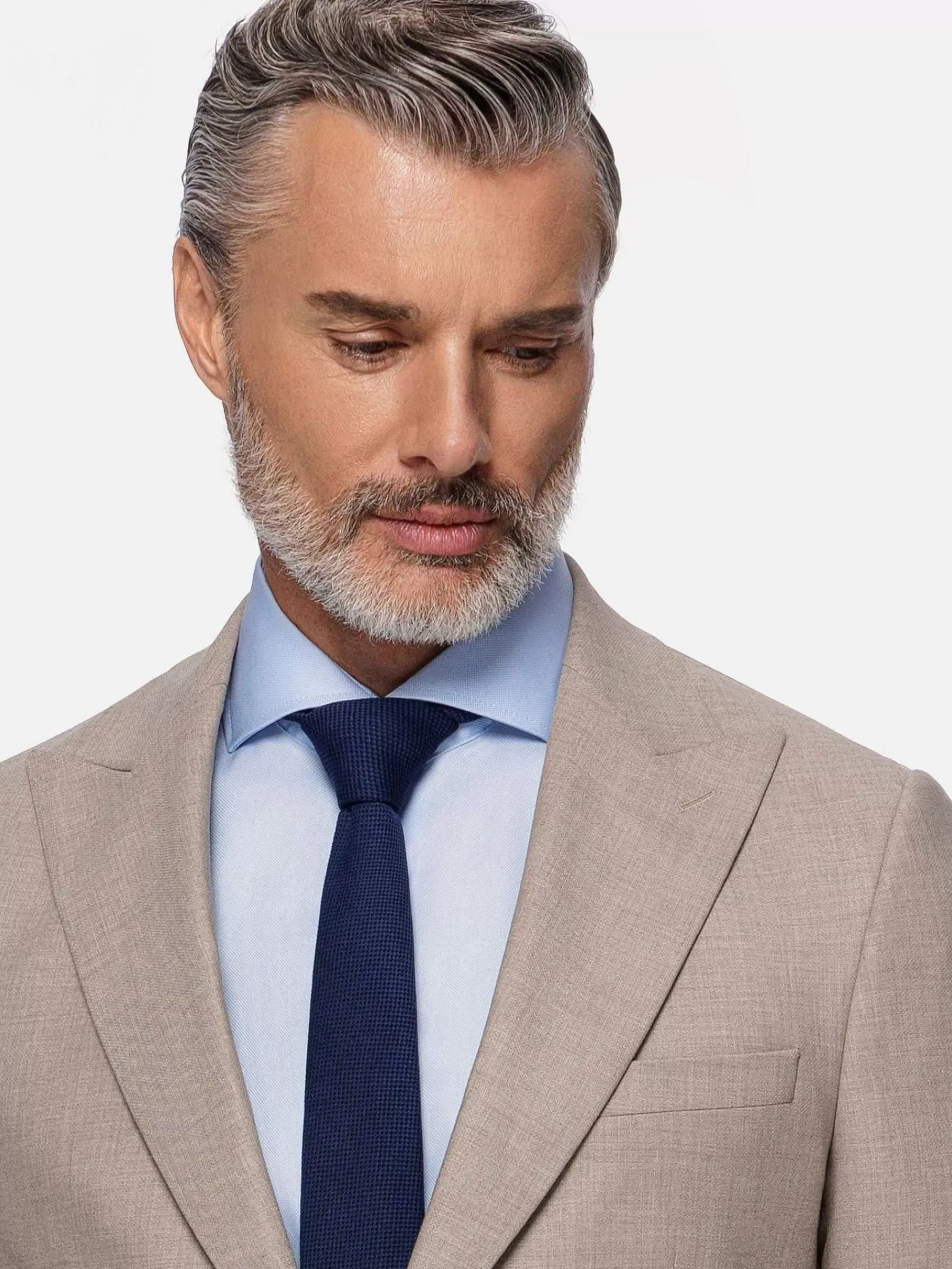 Wam Denim Colberts<Araya Peak Lapel Single Breast Beige Suit Blazer