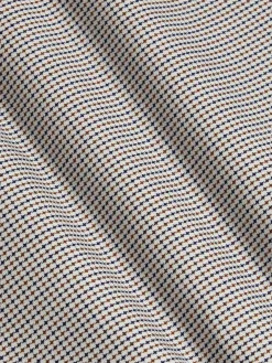 Wam Denim Asher Tailored Fit White Navy Overhemd| Overhemd Korte Mouwen