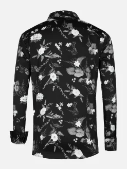 Wam Denim Astoria Floral Black Overhemd Lange Mouw| Overhemd Lange Mouwen
