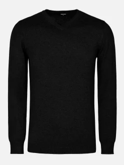 Wam Denim Athens V-Neck Black Sweater| Sweaters