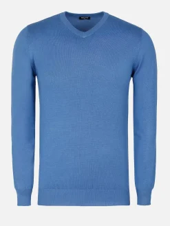 Wam Denim Athens V-Neck Royal Blue Sweater| Sweaters