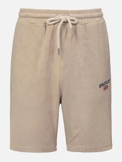 Wam Denim Avery Full Zipped Beige Hoodie Shorts Set| Sweaters