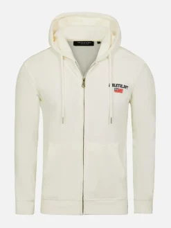 Wam Denim Sweaters<Avery Full Zipped White Hoodie Shorts Set