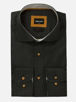 Wam Denim Bentley Regular Fit Black Overhemd| Overhemd Lange Mouwen