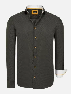 Wam Denim Bentley Regular Fit Black Overhemd| Overhemd Lange Mouwen