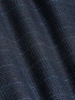 Wam Denim Branco Micro Patterned Navy Blazer| Colberts