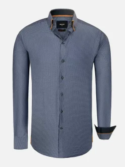 Wam Denim Overhemd Lange Mouwen<Braxton Regular Fit Light Navy Overhemd