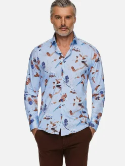 Wam Denim Overhemd Lange Mouwen<Burano Blue Floral Print Overhemd Lange Mouw