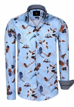 Wam Denim Overhemd Lange Mouwen<Burano Blue Floral Print Overhemd Lange Mouw