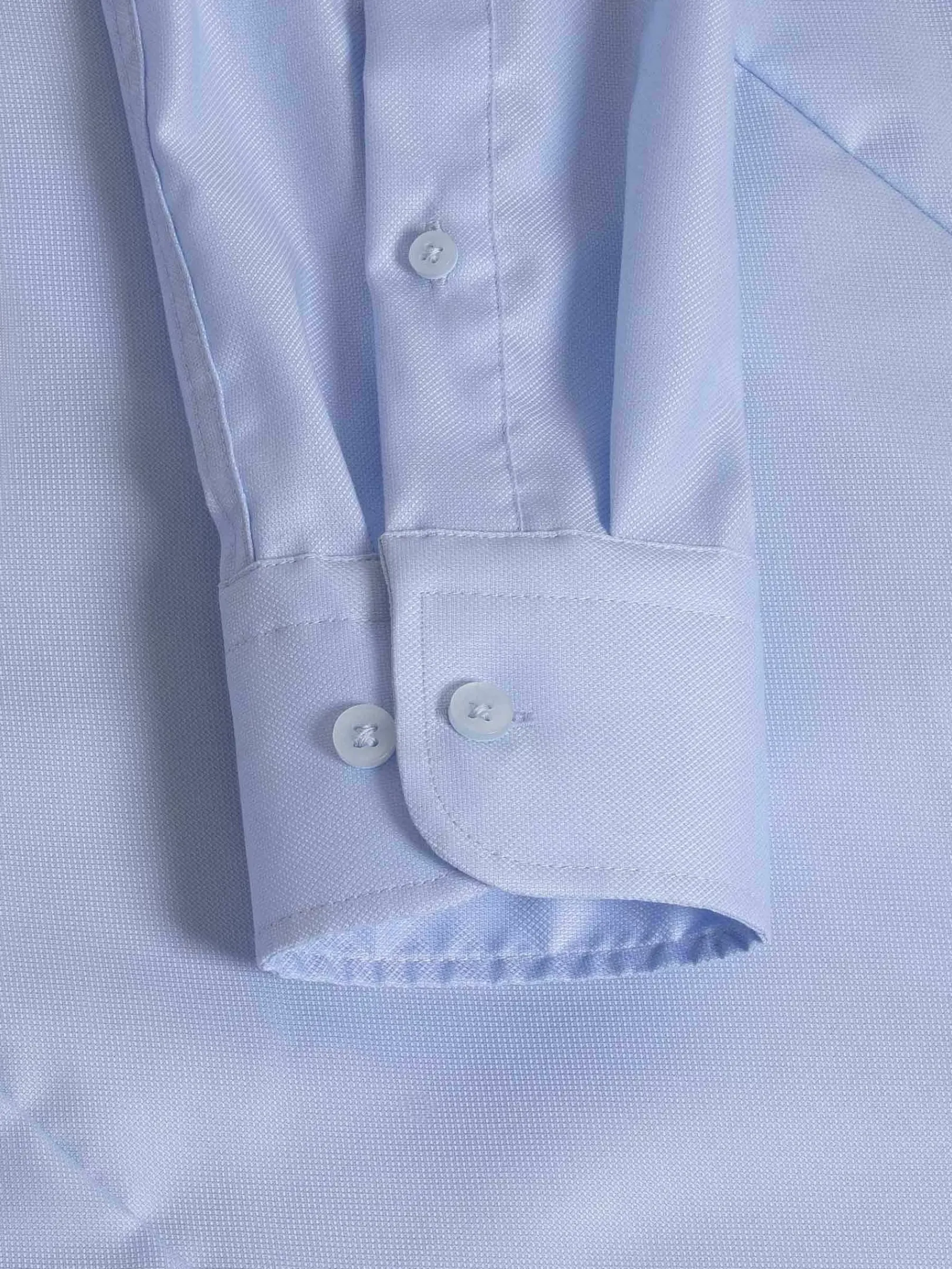 Wam Denim Overhemd Lange Mouwen<Burgos Solid Blue Overhemd Longe Mouw