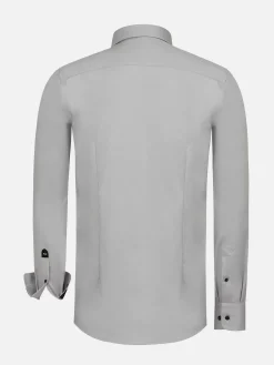 Wam Denim Caesar Light Grey Shirt Caesar Light Grey Overhemd| Overhemd Lange Mouwen