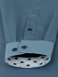 Wam Denim Caesar Light Indigo Overhemd| Overhemd Lange Mouwen