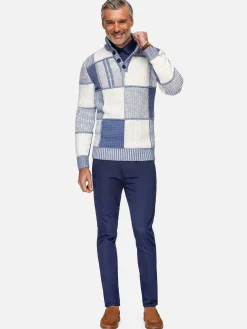 Wam Denim Truien<Cambridge Pattern Blue White Truien