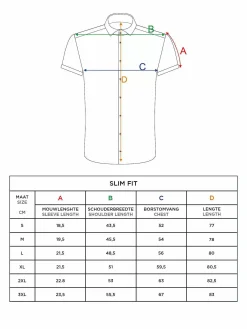 Wam Denim Cassiues Tailored Fit Pink Overhemd| Overhemd Korte Mouwen