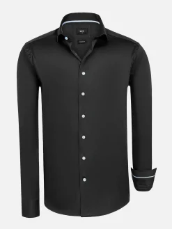 Wam Denim Overhemd Lange Mouwen<Catalina Anthracite Solid Overhemd Lange Mouw