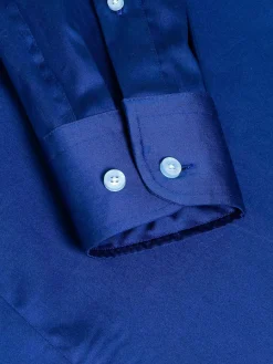 Wam Denim Catalina Light Navy Solid Overhemd Lange Mouw| Overhemd Lange Mouwen