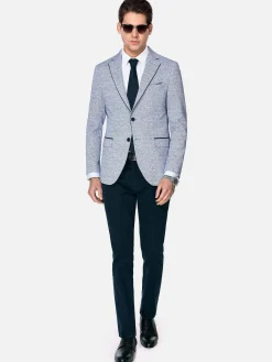 Wam Denim Catania Modern Fit White Navy Colbert| Colberts