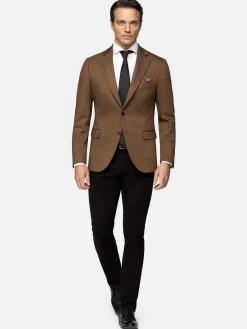 Wam Denim Crouse Wide Lapel Brown Colbert| Colberts