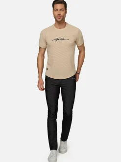 Wam Denim T-Shirts<Dambas Signature Crew Neck T-Shirt Beige