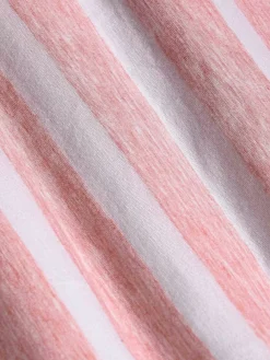 Wam Denim T-Shirts<Doenga Striped V-Neck Pink T-Shirt