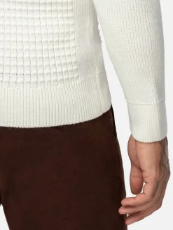 Wam Denim Dover Slim Fit V-Neck Off-White Truien| Truien