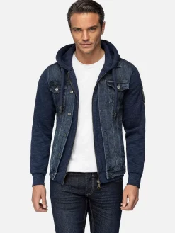 Wam Denim Echten Slim Fit Hoodie Navy Vesten| Vesten