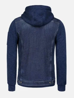 Wam Denim Echten Slim Fit Hoodie Navy Vesten| Vesten