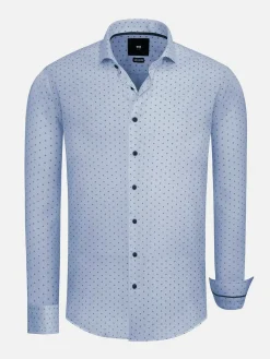 Wam Denim Overhemd Lange Mouwen<Emiliano Slim Fit Blue Overhemd Lange Mouw