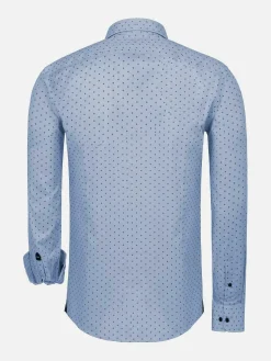 Wam Denim Emiliano Slim Fit Blue Overhemd Lange Mouw| Overhemd Lange Mouwen