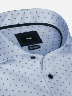 Wam Denim Emiliano Slim Fit Blue Overhemd Lange Mouw| Overhemd Lange Mouwen