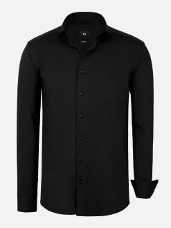 Wam Denim Everest Spread Collar Black Overhemd Lange Mouw| Overhemd Lange Mouwen