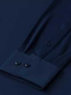 Wam Denim Everest Stretched Navy Overhemd Lange Mouw| Overhemd Lange Mouwen