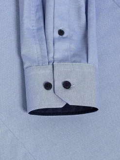 Wam Denim Flers Double Collar Blue Overhemd Lange Mouw| Overhemd Lange Mouwen