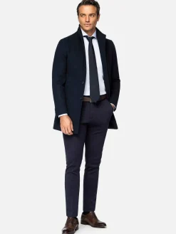 Wam Denim Franklin Widespread Notch Collar Dark Navy Manteljassen| Manteljassen