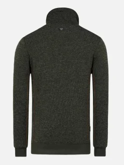 Wam Denim Galahad Mock Neck Khaki Sweater| Sweaters