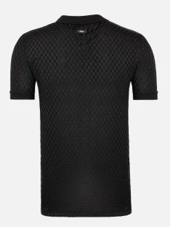 Wam Denim Polo'S<Gonzsles Black Zipper Polo