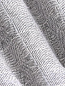 Wam Denim Ground Checkered Slim Fit Grey Colbert| Colberts