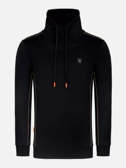 Wam Denim Hawaiian High Neck Black Sweater| Sweaters