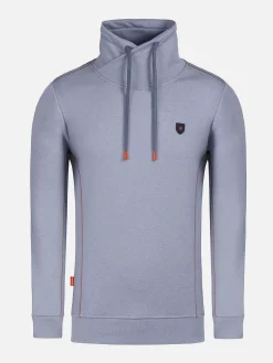 Wam Denim Hawaiian High Neck Grey Sweater| Sweaters