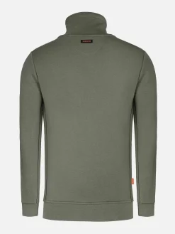 Wam Denim Hawaiian High Neck Khaki Sweater| Sweaters