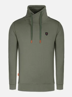 Wam Denim Hawaiian High Neck Khaki Sweater| Sweaters