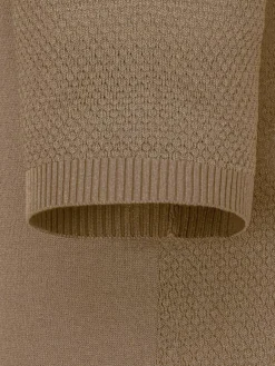 Wam Denim Polo'S<Henry Pique Knit Brown Polo