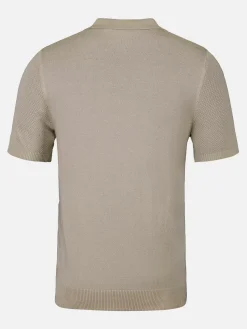 Wam Denim Polo'S<Henry Pique Knit Light Beige Polo